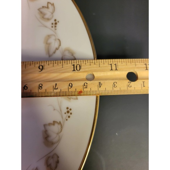 Vintage Noritake Ivory China Goldivy 10.5" Round Dinner Plate 7531 - Picture 6 of 8